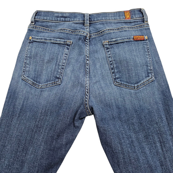 7 For All Mankind Jeans Womens Size 28 Josefina High Waist Button Fly Distressed - Picture 6 of 16